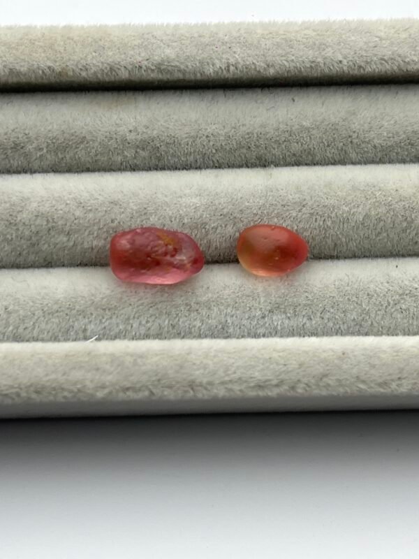 3.65ct Natural Rough Padparadscha 2Pcs (N)